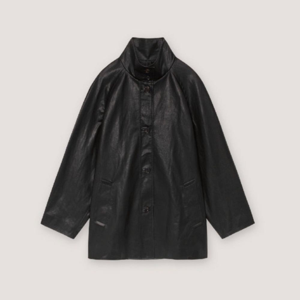 VERSO KR vegan leather blouson coat - Picture 5 of 8